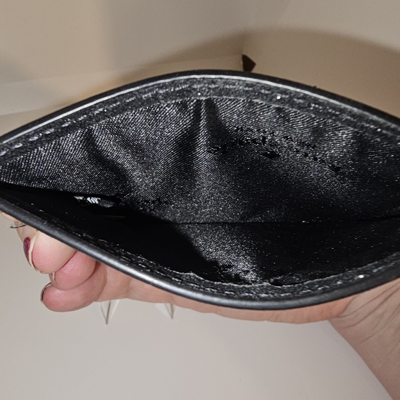 Kate Spade Black Glitter Card Holder EUC - Picture 2 of 3